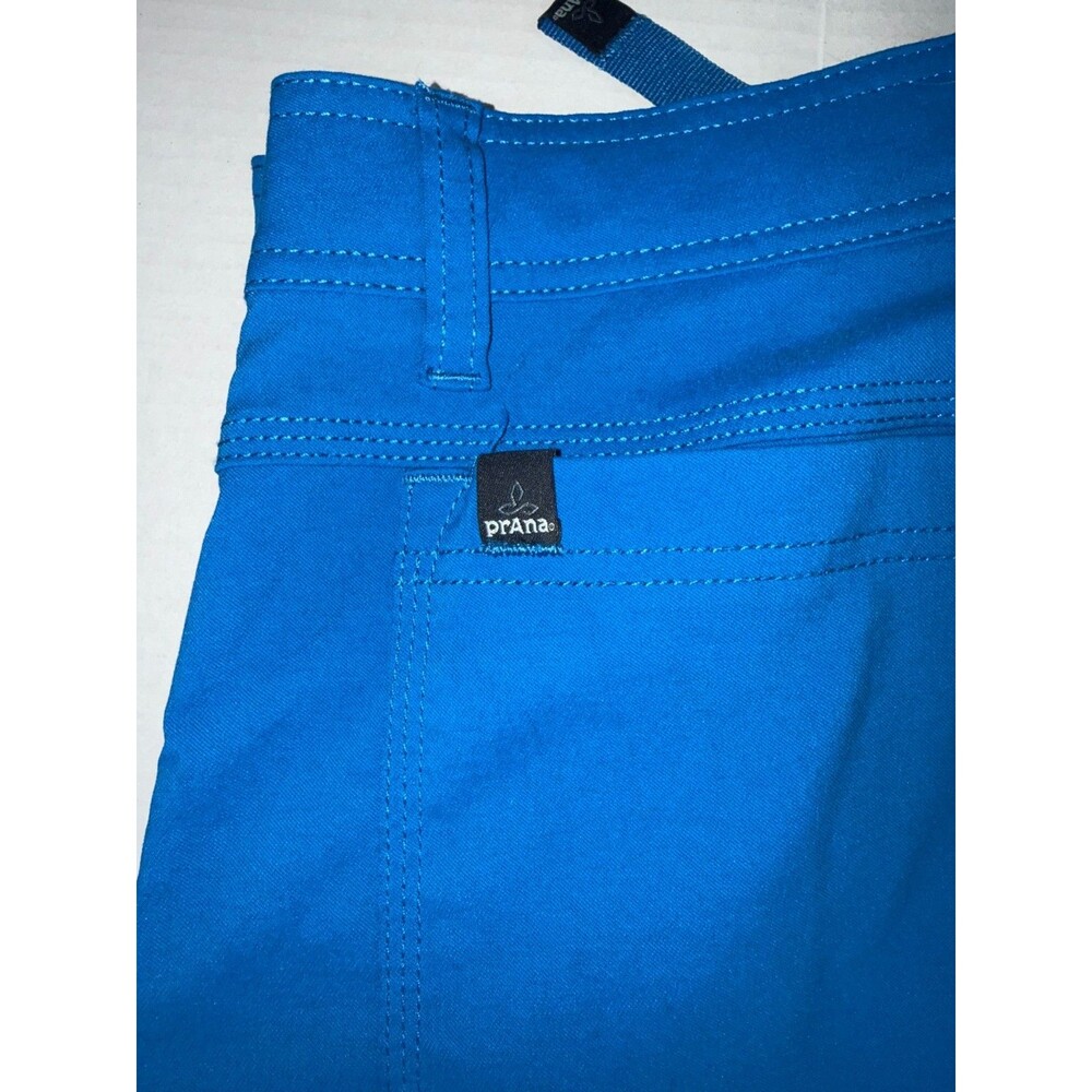 PrAna Cargo Shorts Men's W 33 Bright Blue Lightweight Nylon Belted 12 inch Ins - Picture 6 of 10